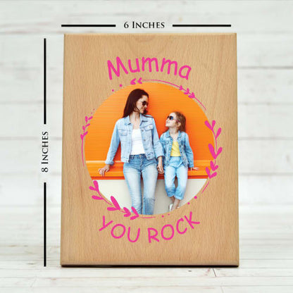 Mumma, You Rock - Custom Wooden Photo Frame