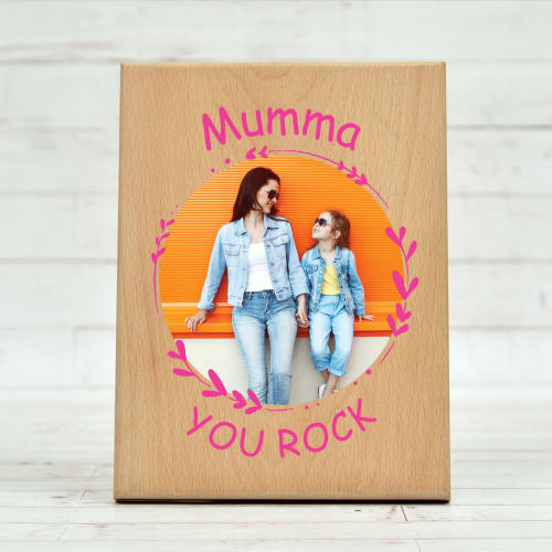 Mumma, You Rock - Custom Wooden Photo Frame