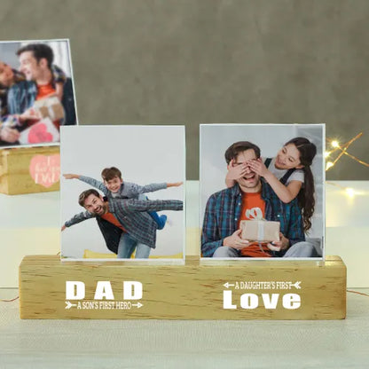 Customized Block Photo Frames for Dad - Set of 4