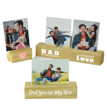 Customized Block Photo Frames for Dad - Set of 4