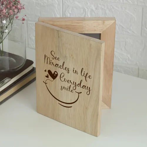 "Personalized Wooden Photo Frame - Reason to Smile"