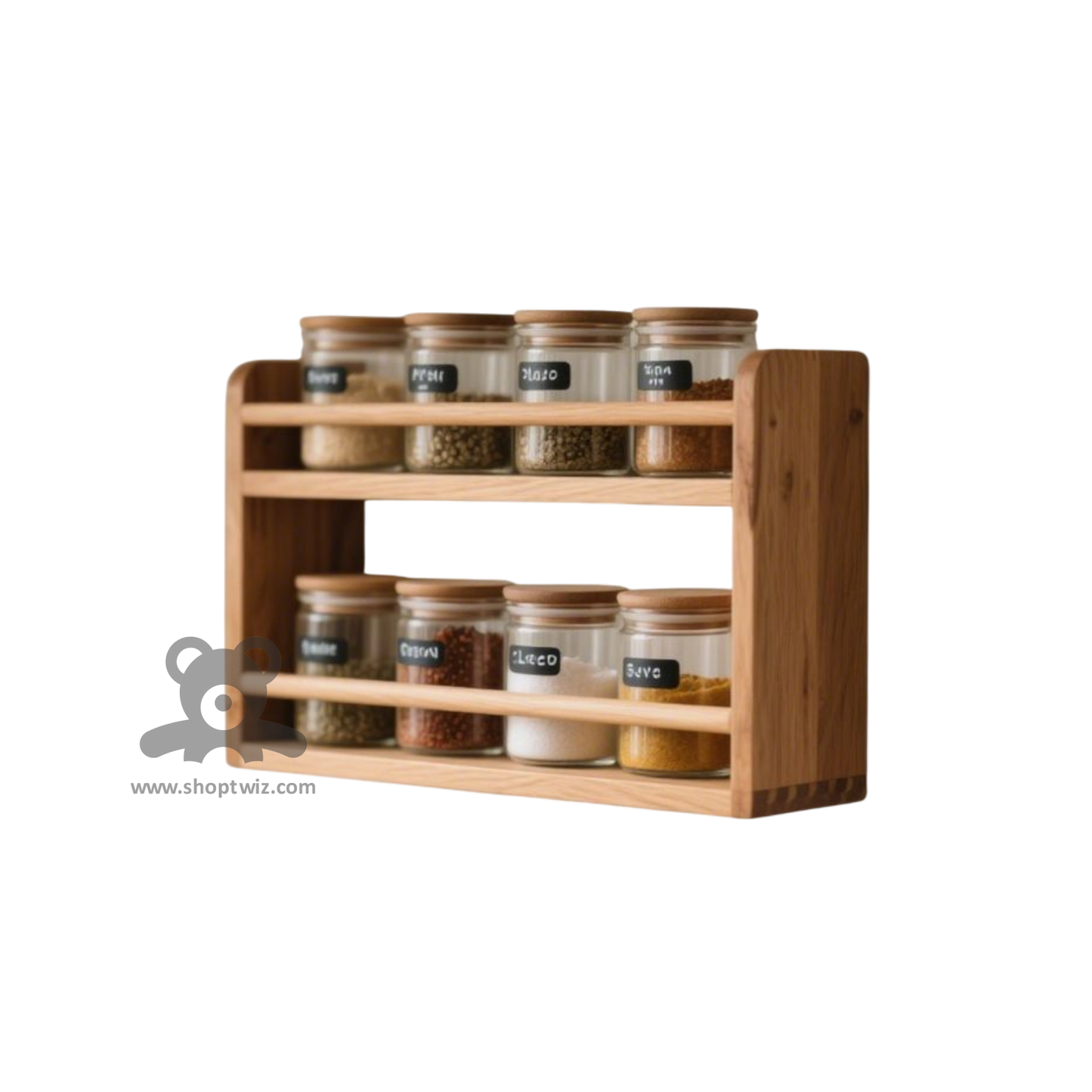 ShopTwiz Wooden Multi-Box Stand for Kitchen