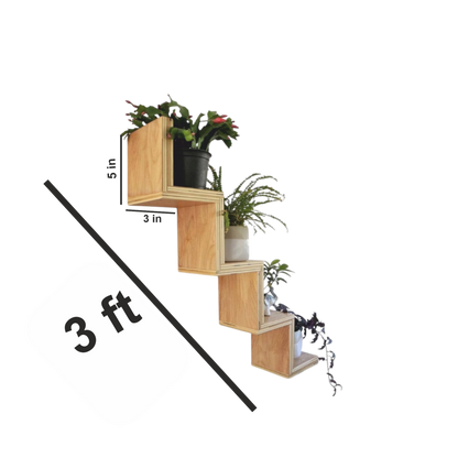 ShopTwiz Wooden Pot Stand Decorative Design