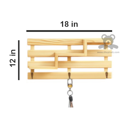 ShopTwiz Wooden Hanger with Flower Pot Stand