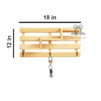 ShopTwiz Wooden Hanger with Flower Pot Stand