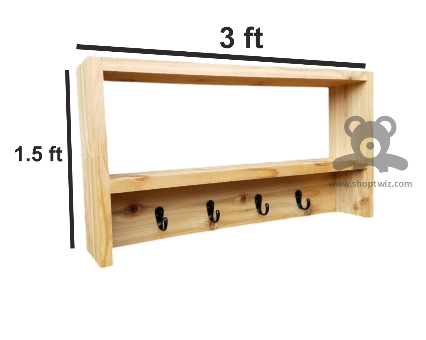 ShopTwiz Wooden Key Hanger for House And Offic