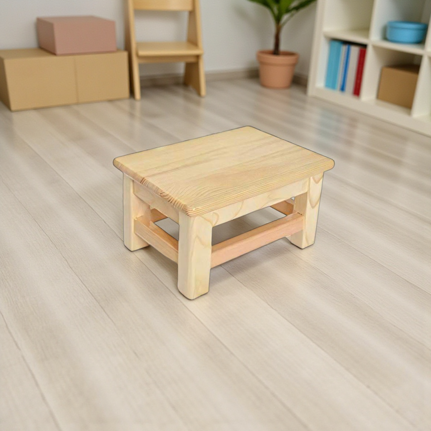 ShopTwiz Wooden Mini Tablle for Bathroom