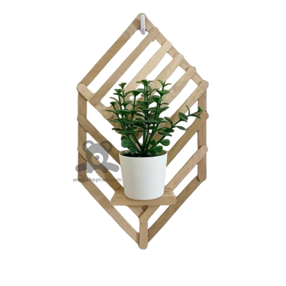 ShopTwiz Wooden Decorative Wall Pot Stand