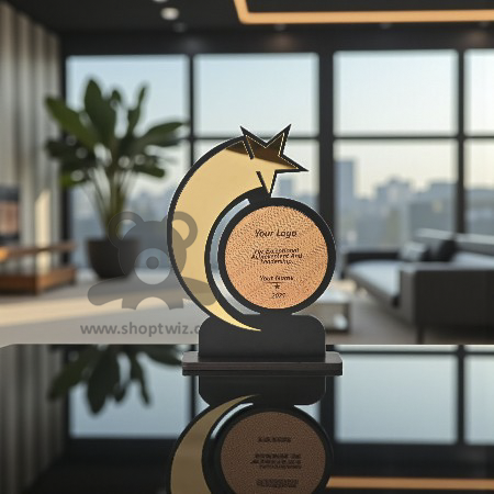 ShopTwiz  Star Trophy with Customized Logo