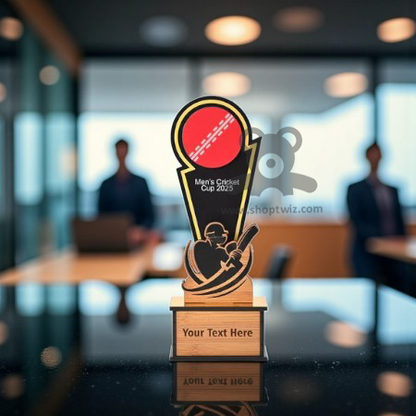 ShopTwiz Cricket Trophy with Customized  Text