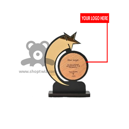ShopTwiz  Star Trophy with Customized Logo