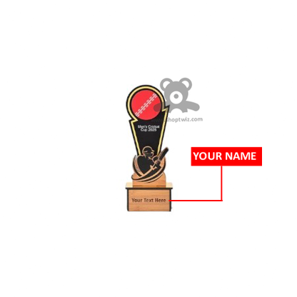 ShopTwiz Cricket Trophy with Customized  Text