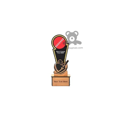 ShopTwiz Cricket Trophy with Customized  Text