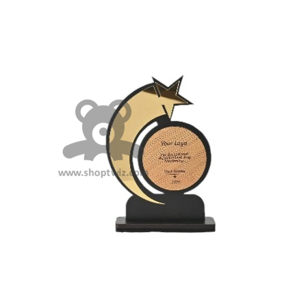 ShopTwiz  Star Trophy with Customized Logo
