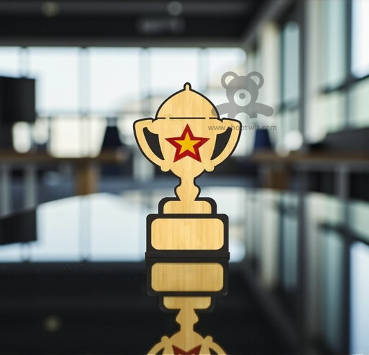 ShopTwiz Wooden Trophy – Customizable Corporate Award & Recognition Gift