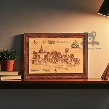 ShopTwiz Wooden Engraved Corporate Plaque – Customizable Recognition & Appreciation Award
