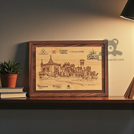 ShopTwiz Wooden Engraved Corporate Plaque – Customizable Recognition & Appreciation Award