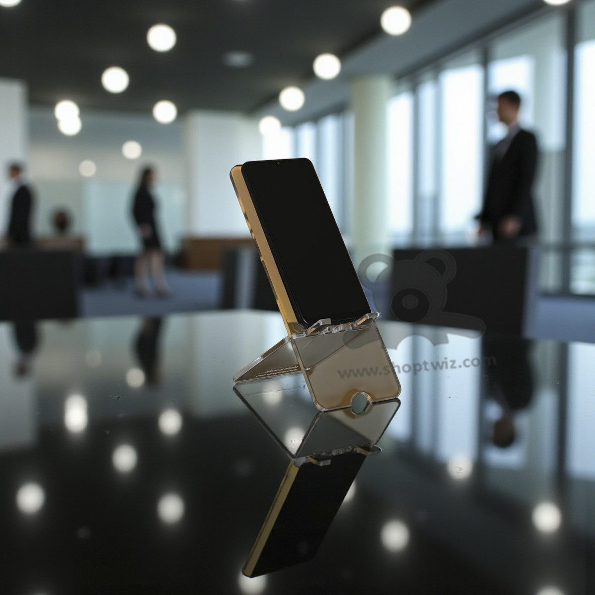 ShopTwiz Transparent Acrylic Mobile Stand - Stylish Corporate Gift