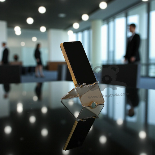 ShopTwiz Transparent Acrylic Mobile Stand - Stylish Corporate Gift