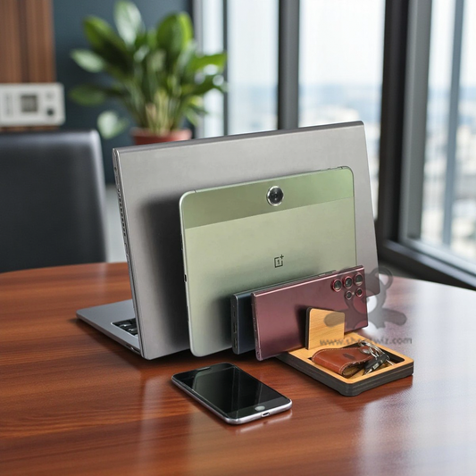 ShopTwiz Wooden Mobile & Tablet Stand – Customizable Corporate Gift Accessory