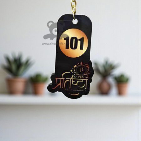 Shoptwiz Black and gold Hanging with Customized number Logo or text