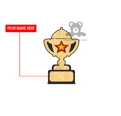 ShopTwiz Wooden Trophy – Customizable Corporate Award & Recognition Gift
