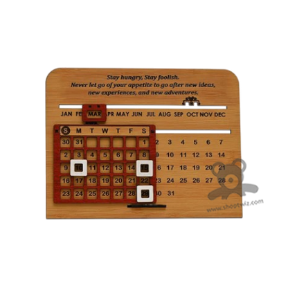 ShopTwiz Wooden Calendar – Elegant Corporate Gift & Desk Organizer