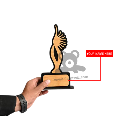 ShopTwiz Premium Wooden Feather Trophy  - Unique Corporate Gift