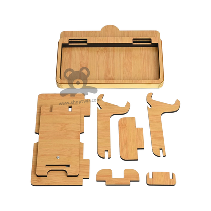 ShopTwiz Eco-Friendly Wooden DIY Desk Organizer Set - Premium Corporate Gift