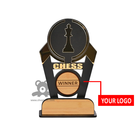 ShopTwiz Wooden Chess Winner Trophy Customized Corporate & Sports Award