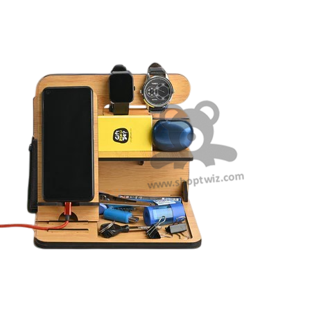 ShopTwiz  Wooden Multi-Functional \Docking Station- Mobile,Watch & Accessory Organizer corporate Gift
