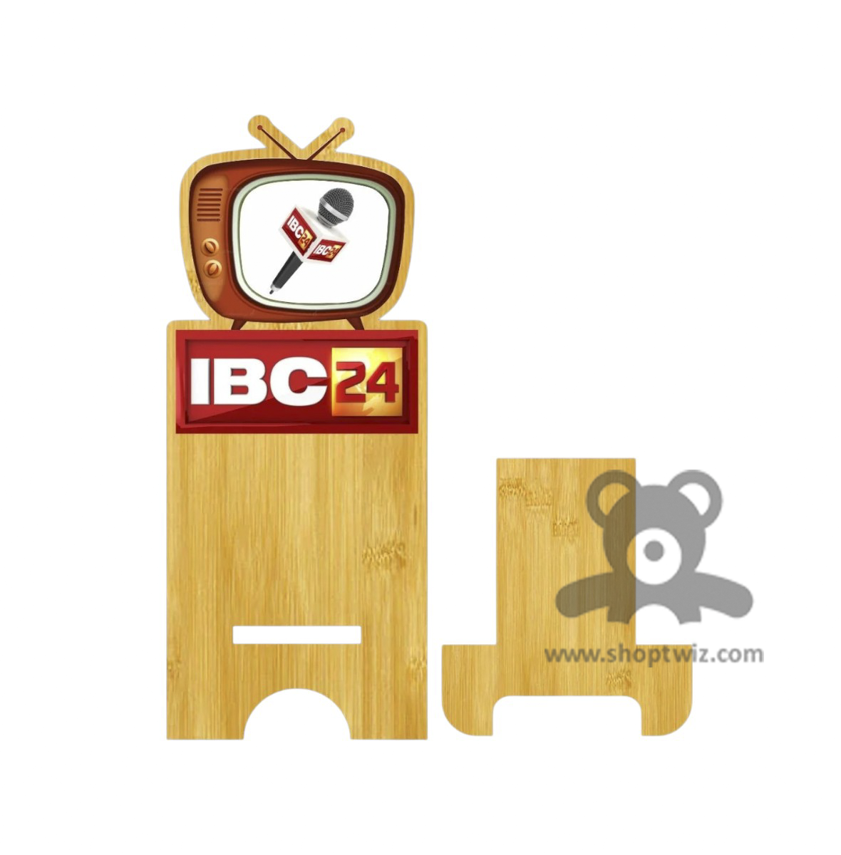 ShopTwiz Customized Wooden Mobile Stand Corporate gift