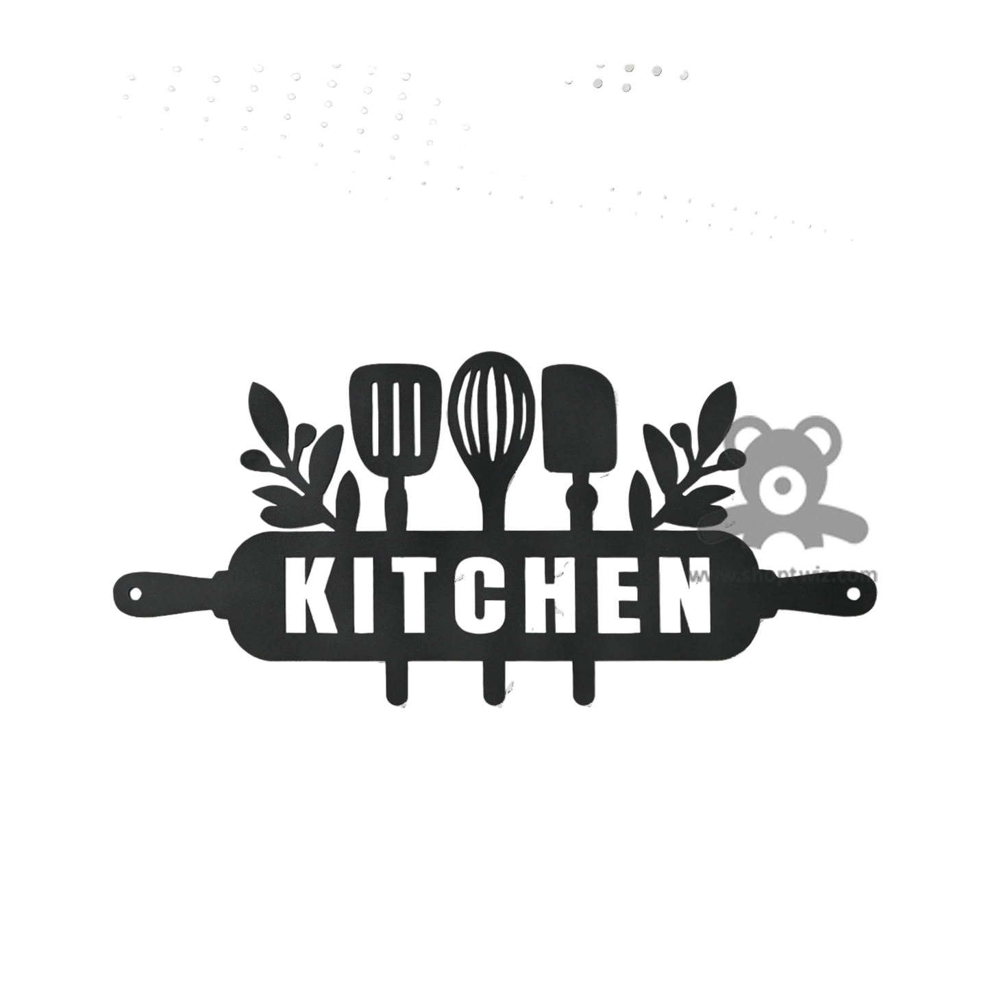ShopTwiz Kitchen Wall Art Décor | Modern Cooking Utensil Metal Wall Hanging Gift