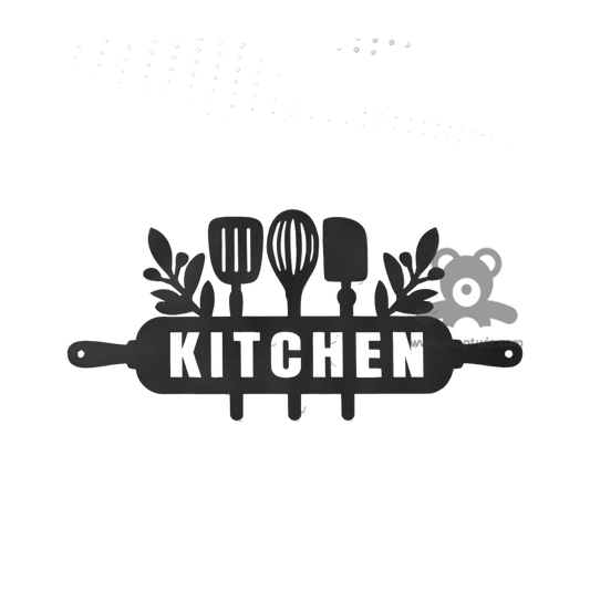 ShopTwiz Kitchen Wall Art Décor | Modern Cooking Utensil Metal Wall Hanging Gift