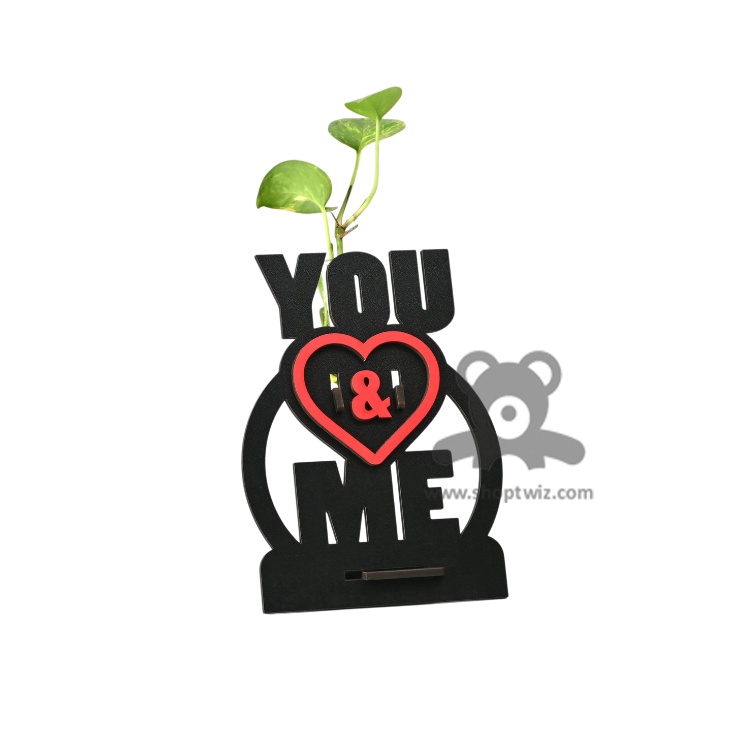 ShopTwiz Wooden You & Me Love Table Decor - Romantic Corporate & Personal Gift