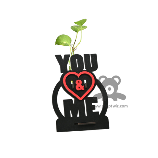 ShopTwiz Wooden You & Me Love Table Decor - Romantic Corporate & Personal Gift