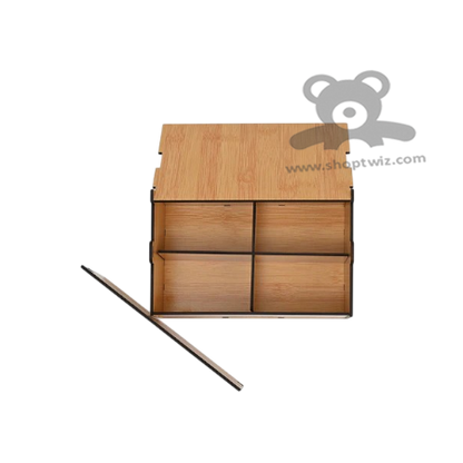 ShopTwiz Wooden Multipurpose Strong Box With Compartments-Elegant Corporate Gift