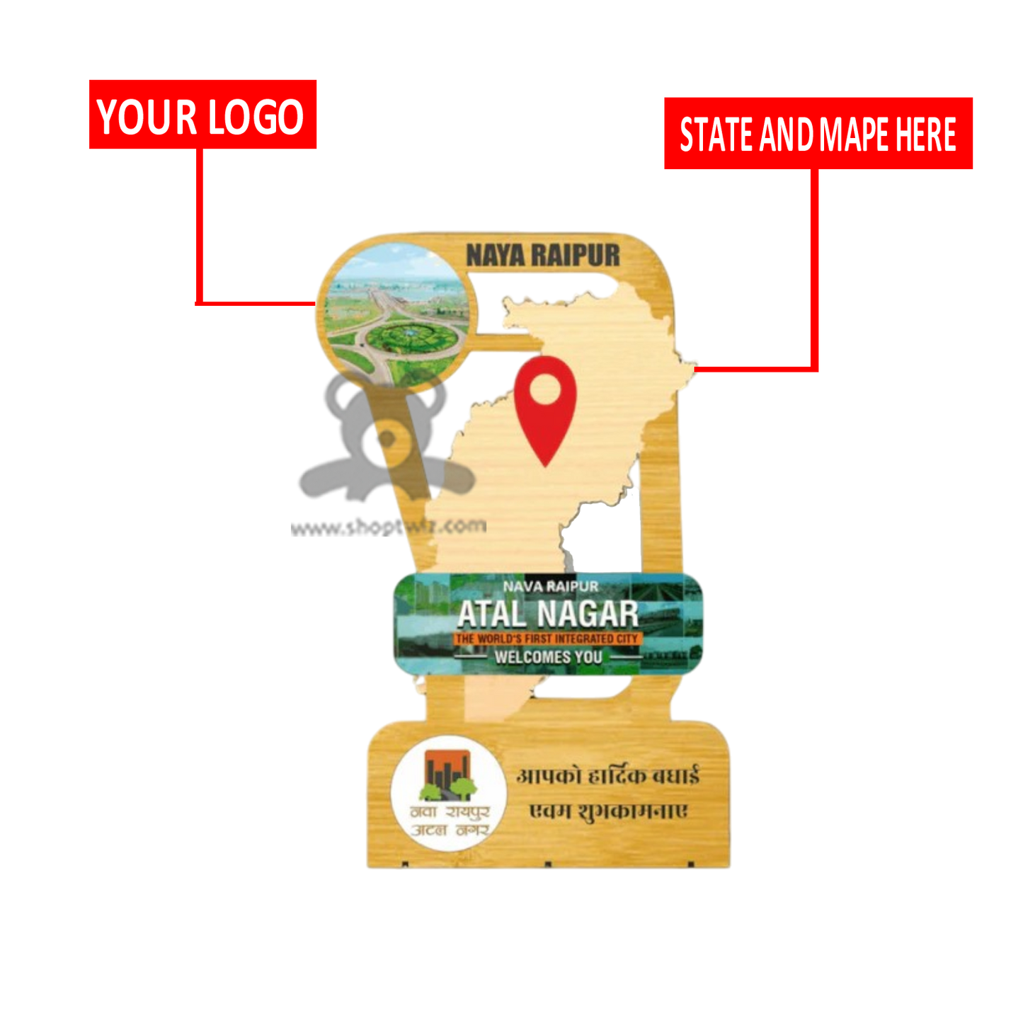 ShopTwiz Map Stand  Customized Map And State