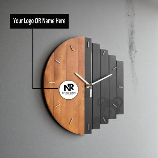 ShopTwiz Customized Wooden Clock – Personalized Logo & Name Corporate Gift