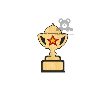 ShopTwiz Wooden Trophy – Customizable Corporate Award & Recognition Gift
