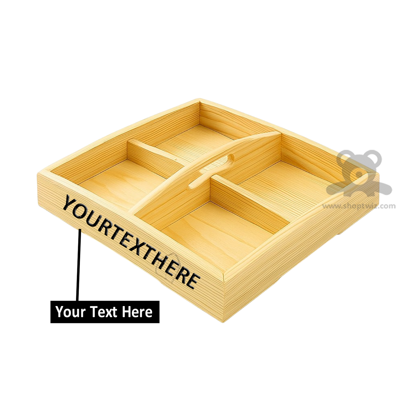 ShopTwiz Customized Wooden Tray – Personalize with Logo or Name | Elegant Corporate Gift