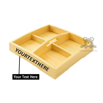 ShopTwiz Customized Wooden Tray – Personalize with Logo or Name | Elegant Corporate Gift