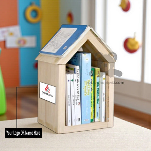 ShopTwiz Customized Wooden House – Personalize with Logo or Name | Elegant Corporate Gift