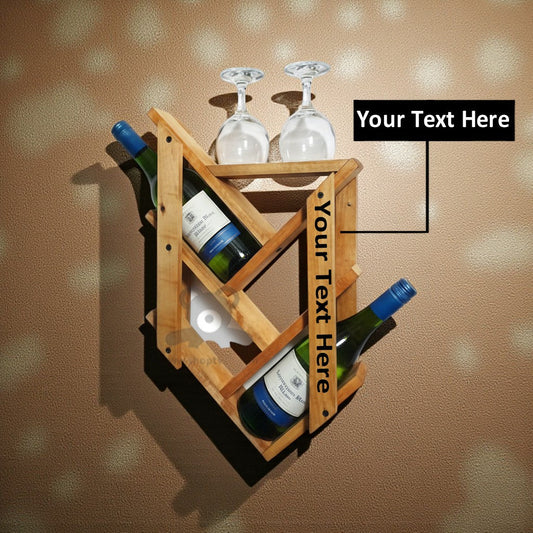 ShopTwiz Customized Wooden Wine Rack Stand – Personalized with Logo or Name | Premium Corporate Gift