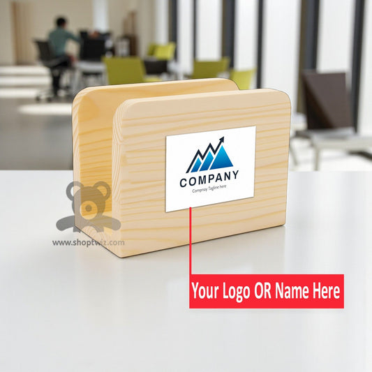 ShopTwiz Customized Wooden Stand – Personalize with Logo or Name | Elegant Corporate Gift