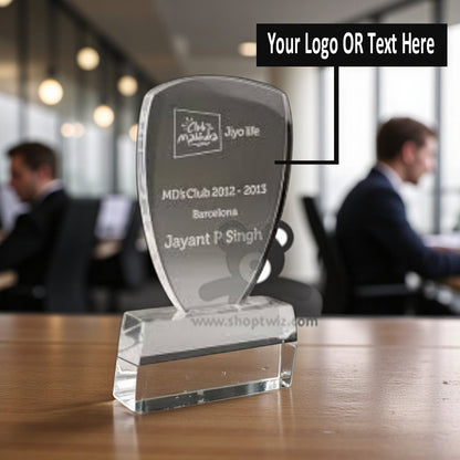 ShopTwiz Customized Acrylic Momento – Personalized Logo & Name Corporate Gift