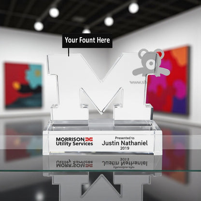 ShopTwiz Customized Crystal Letter – Personalized Logo & Name Corporate Gift