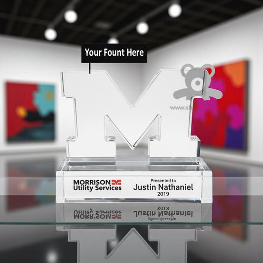 ShopTwiz Customized Crystal Letter – Personalized Logo & Name Corporate Gift