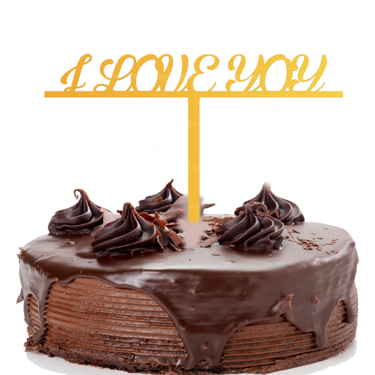I Love you cake topper