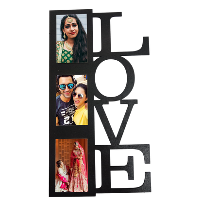 ShopTwiz Love You Collage Photo Frame with 3 photos ( Customizable )